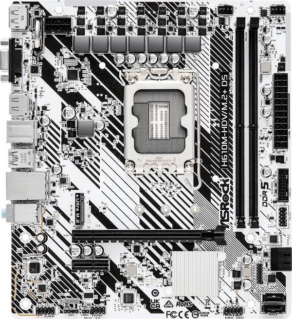 ASRock H610M-HDV/M.2 D5 GEN5 1700 mAT matična ploča Baza #####Intel® 1700 Faktor oblika (detalji) ATX