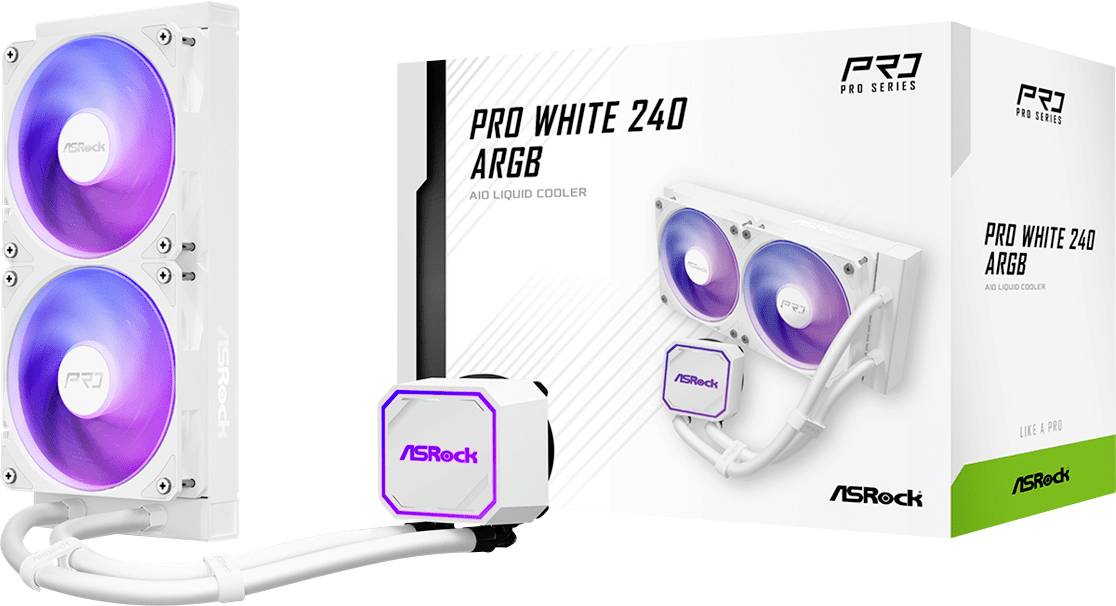 ASRock Pro White 240 ARGB PC-waterkoeling