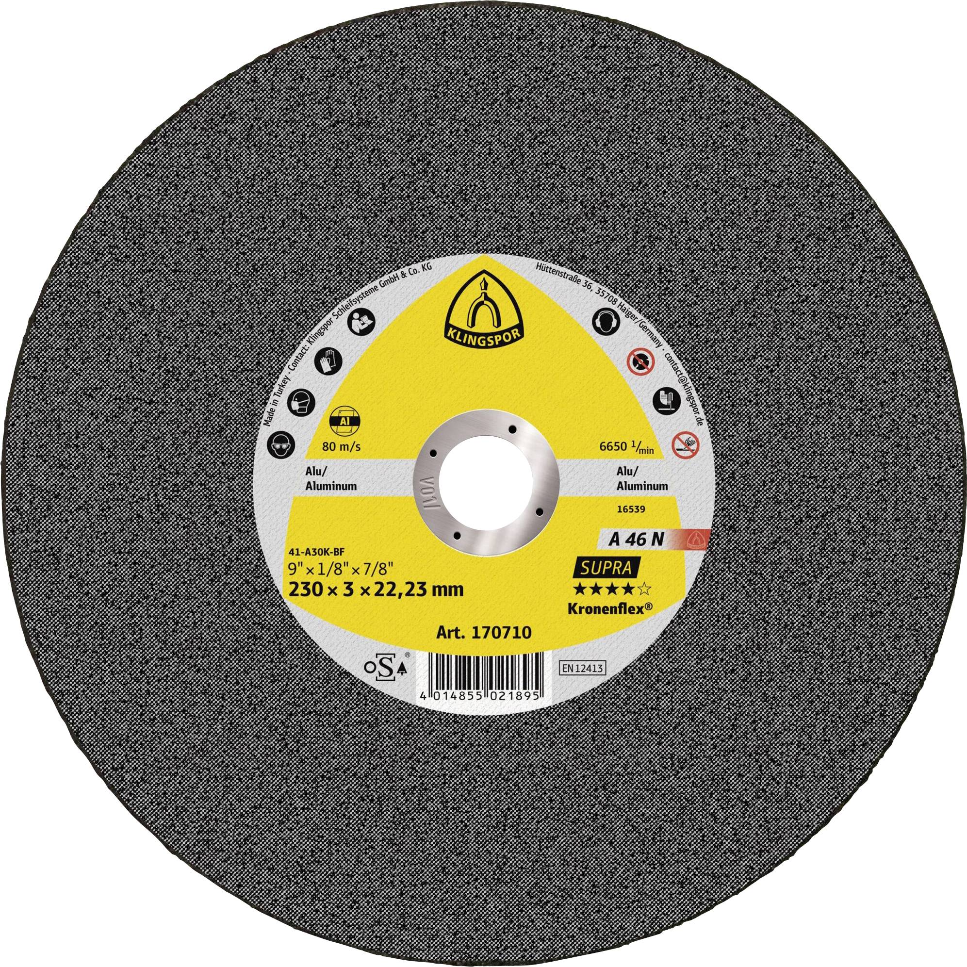 Klingspor A 46 N 170707 Doorslijpschijf gebogen 115 mm 25 stuk(s) Aluminium, Non-ferrometaal