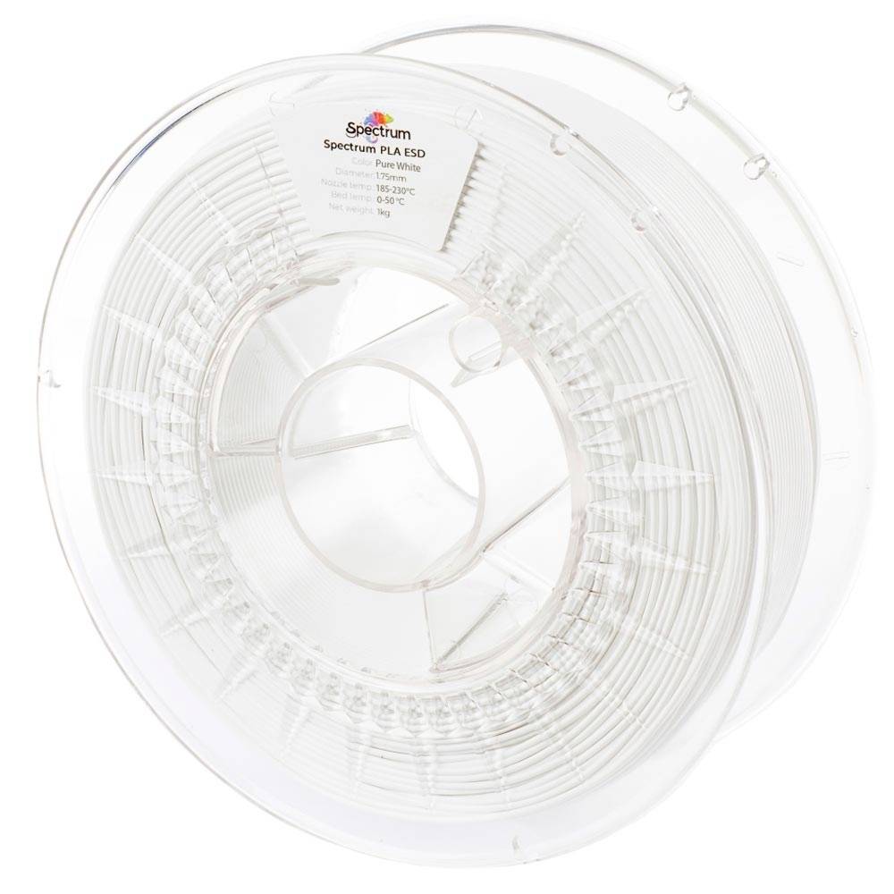 Spectrum Filaments 81651 5907138403909 Filament ESD PLA ESD-veilig, Highspeed filament 1.75 mm 1000 g Pure White, Wit 1 stuk(s)