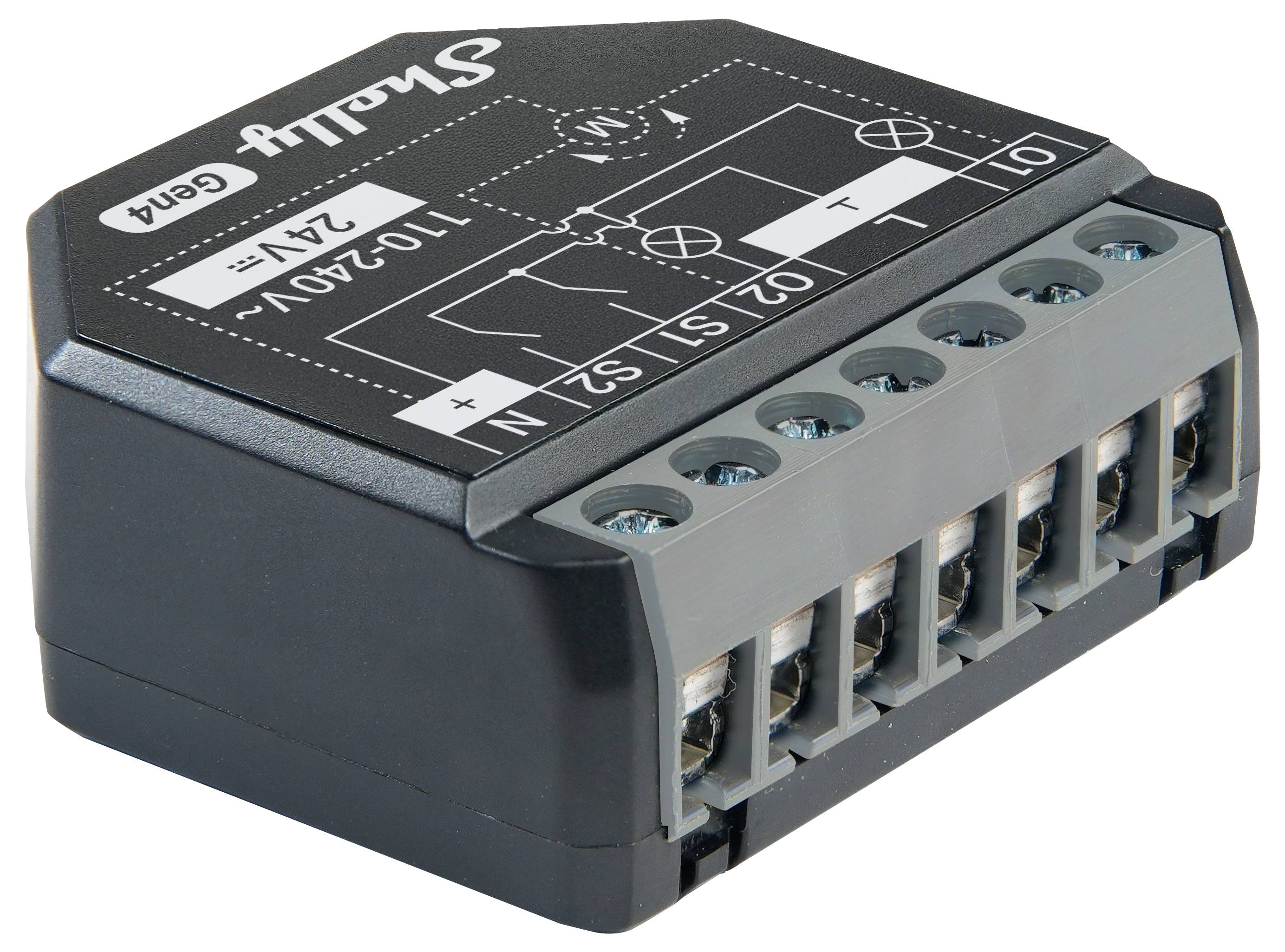 Crni relej modul s blok-terminalima označenim za ulaze i izlaze, korišten za upravljanje elektičnim krugovima.