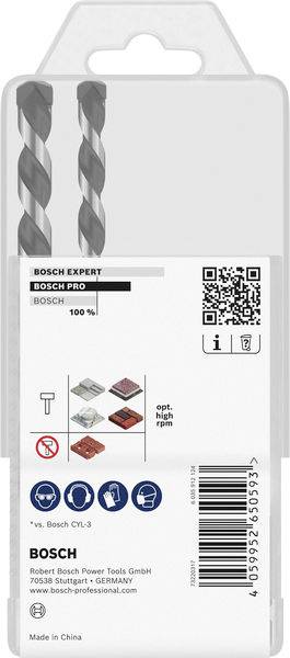 Bosch Accessories 2608707004 2608707004 karbid set spiralnih svrdla za kamen 4 mm, 5 mm, 6 mm, 8 mm, 10 mm šesterokutna -0