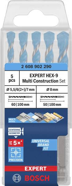 Bosch Accessories 2608902290 2608902290 set višenamjenskih svrdla 5.5 mm, 6 mm, 6 mm, 7 mm, 8 mm šesterokutna osovina 1 -2