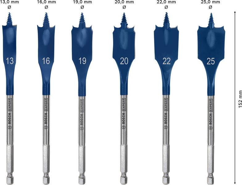 Bosch Accessories 2608902109 2608902109 set plosnatih svrdla 13 mm, 16 mm, 19 mm, 20 mm, 22 mm, 25 mm 1 St.-1