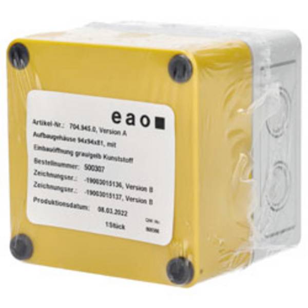 eao 704.945.0 kućište 94 x 94 x 81 x 94 plastika siva, žuta 1 St. Piece