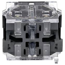 'Brushed metal switch s pritiskom dugme i heksagonalni vijčani matica, obično se koriste u elektroničkim uređajima za kontrolu uključivanja/isključivanja.'