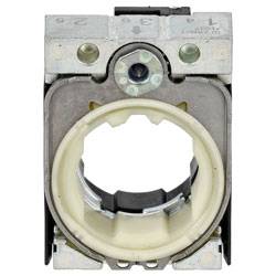 Detaljni pogled na industrijsku bazu sklopljive prekidač, pokazujući centralnu kružnu rupu i okružne metalličke komponente.