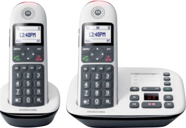 Motorola Big Keys Cordless Phone DECT slušalica crna, bijela