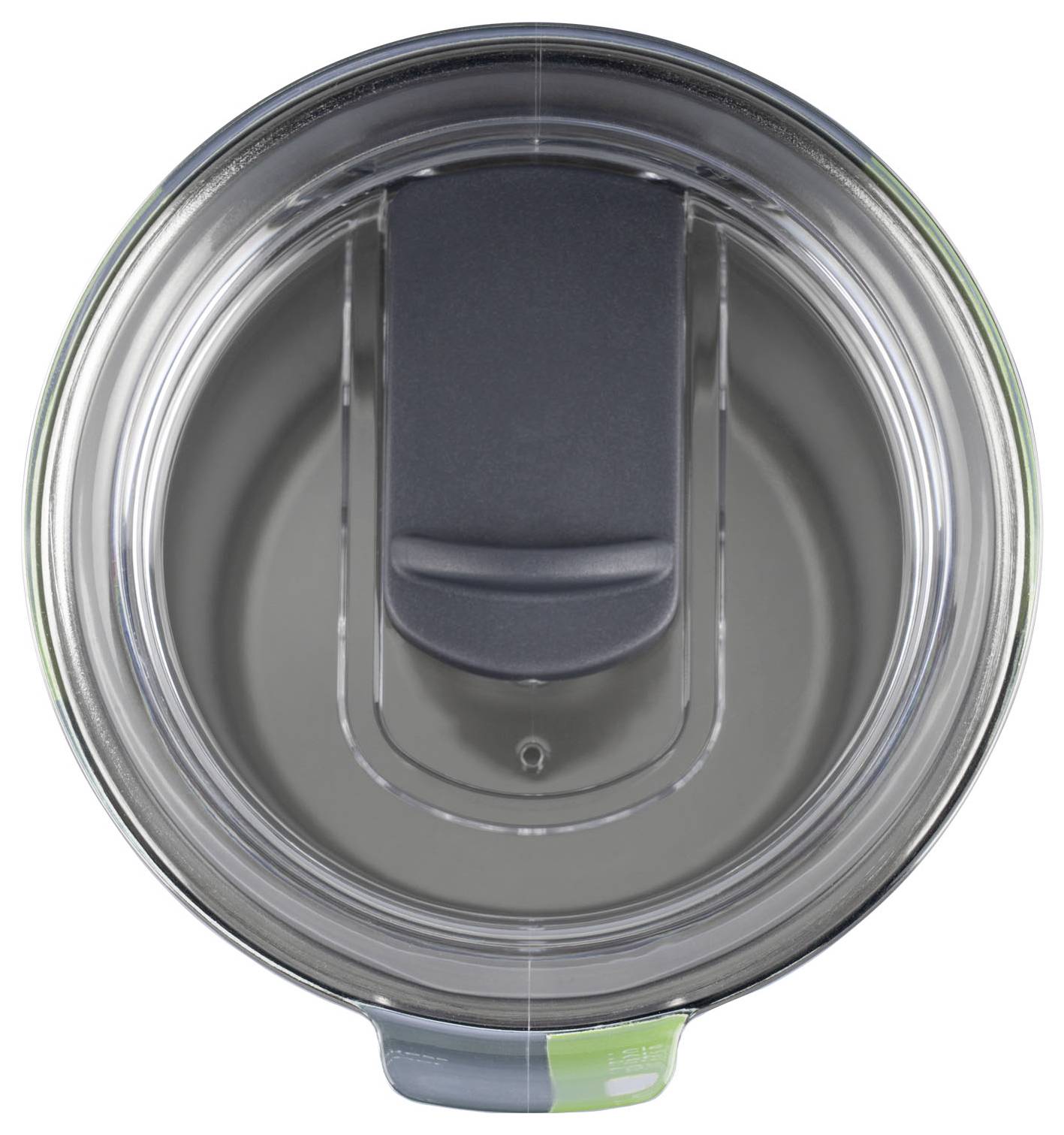 Siva ručnik visi na kukici, prikazujući svoju punu duljinu s uredno presavijenim rubovima.