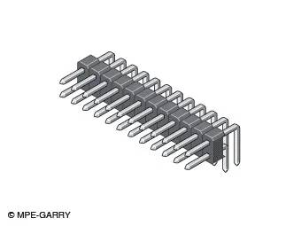 MPE Garry Male header (standaard) 088-2-100-0-F-XS0-1080 1 stuk(s) Piece