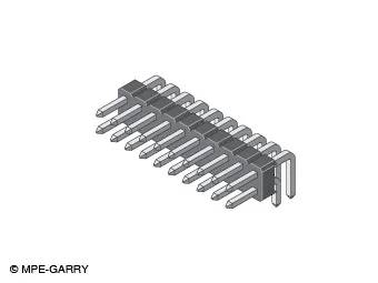 MPE Garry Male header (standaard) 332-3-010-0-F-XS0-0700 1 stuk(s)