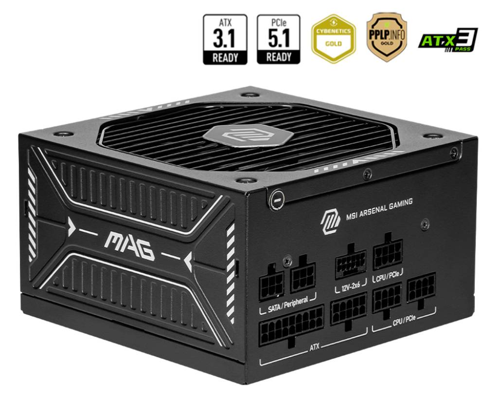 MSI PC- Netzteil MSI MAG A650GLS PCIE 5 306- PC-netvoeding 650 W ATX