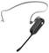 Elegantan crni bežični headset s dugačkim mikrofonskim krskom i dizajnom s ušnom kaliskim, idealan za komunikaciju bez ruku.