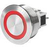 Schurter 3-145-608 tipkalo 250 V/AC 5 A crvena (Ø) 30 mm IP40 1 St.
