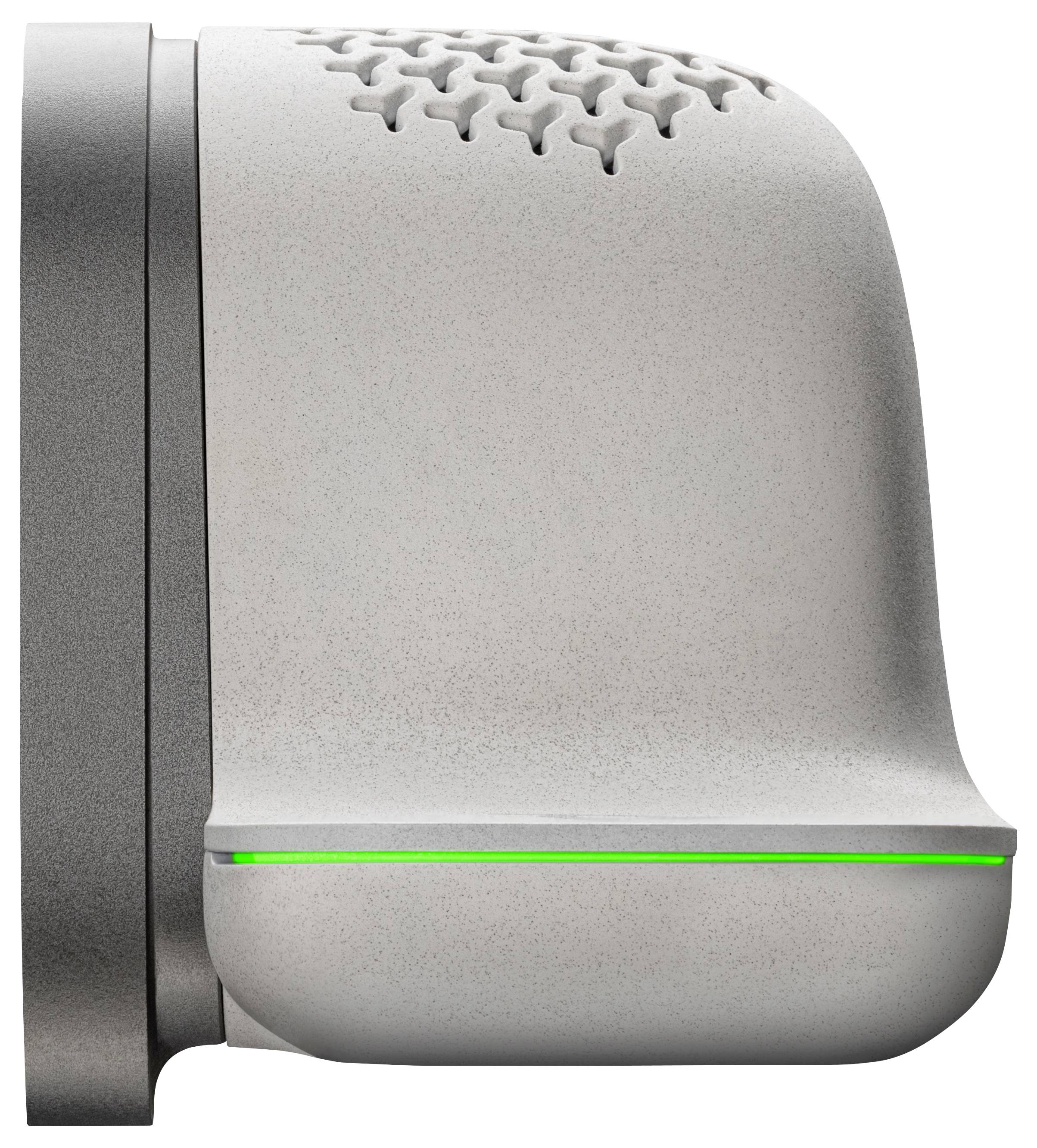 Zidni čistač zraka sa blistajućom zelenom statusnom lampom i perforiranom gornjom ventilacijom.