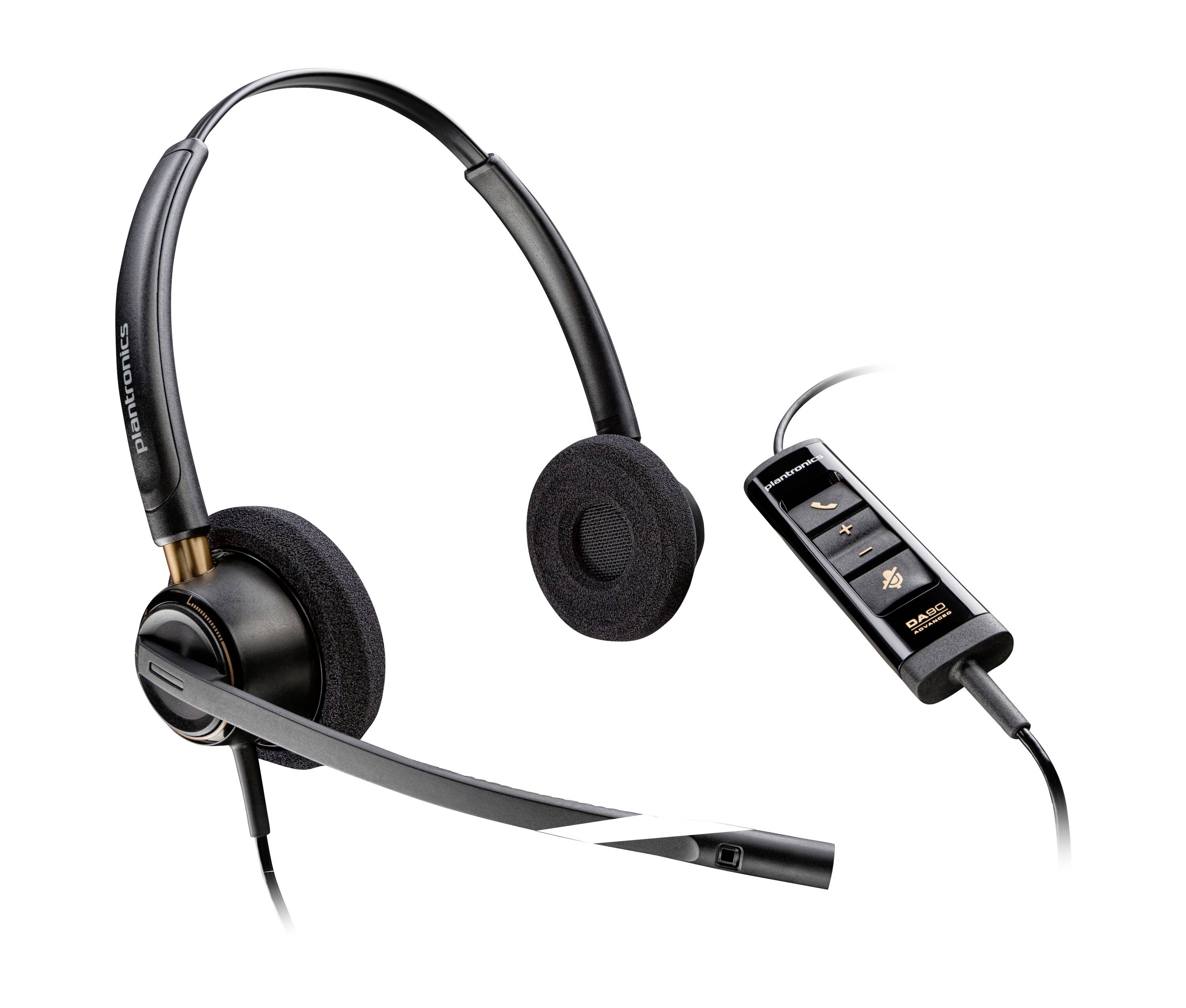 HP Poly EncorePro 525 USB-A Headset On Ear headset Kabel Zwart Headset Telefoon