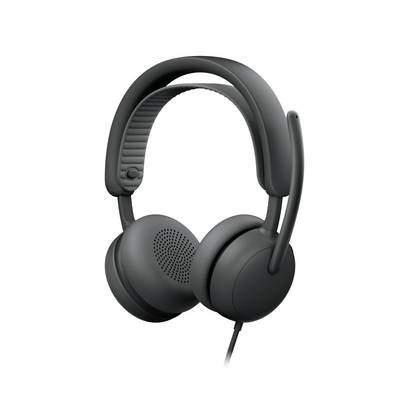Logitech LOGI Zone Wired 2 for Business On Ear Headset žičani grafitna poništavanje buke slušalice s mikrofonom, Microso-0