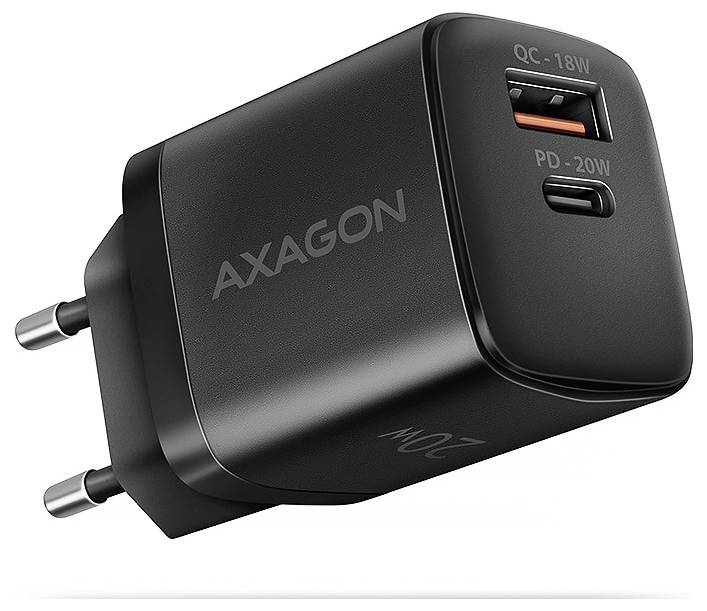 AXAGON USB-oplader 22 W USB-C, USB-A QC 2.0, QC 3.0, USB PD 2.0 Zwart USB Power Delivery (USB-PD)