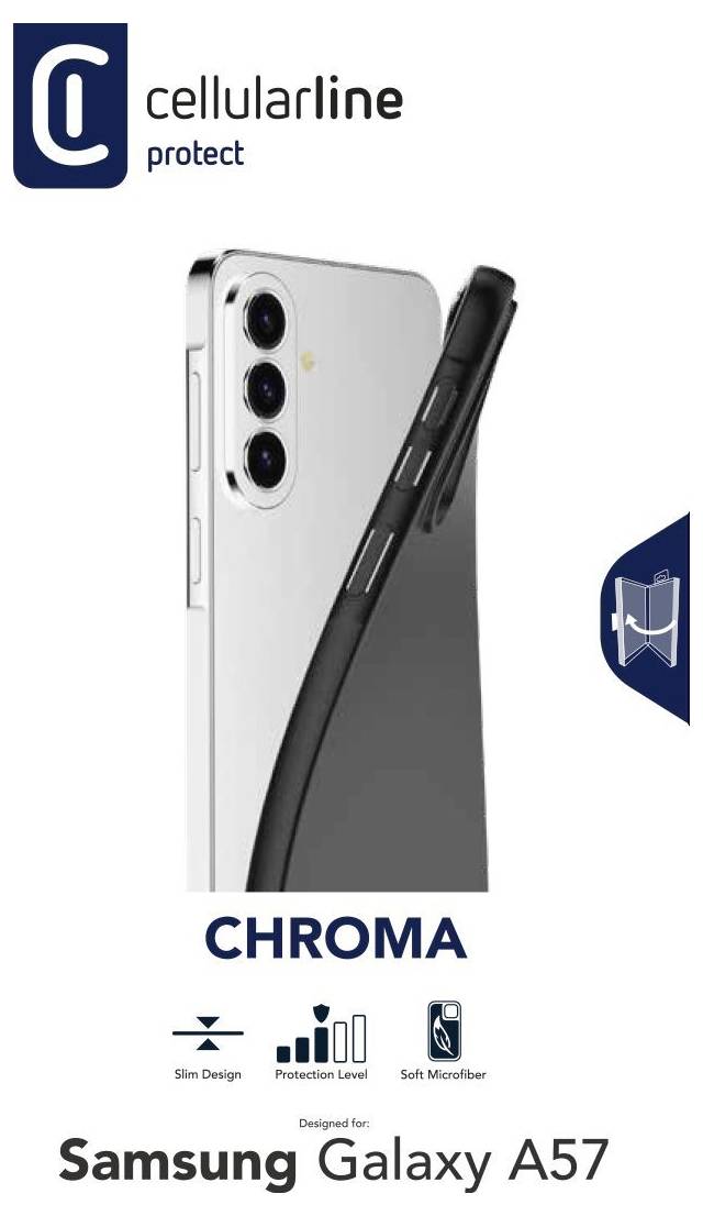Cellularline stražnji poklopac za mobilni telefon Samsung Galaxy A57 5G crna CHROMAGALA57K-6