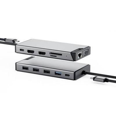 Alogic 12-in-1 USB-C PD DV3 laptop-dockingstation & portreplikator Laptopdockingstation