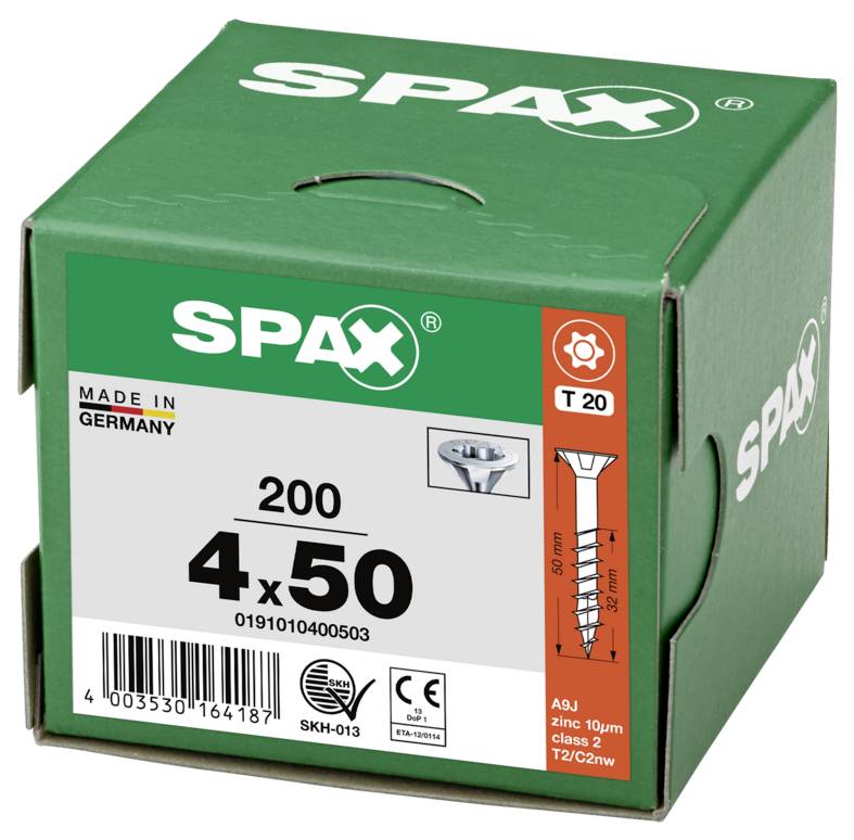 SPAX 0191010400503 upušteni vijak 4 mm 50 mm T-STAR plus čelik 200 St.-7
