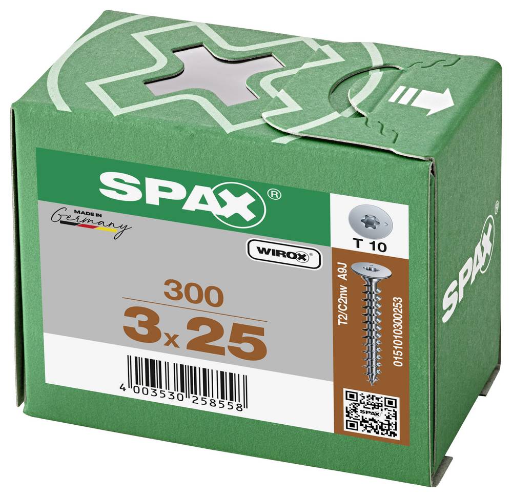 SPAX 0151010300253 vijci za drvenu gradnju 3 mm 25 mm T-STAR plus čelik 300 St.-6