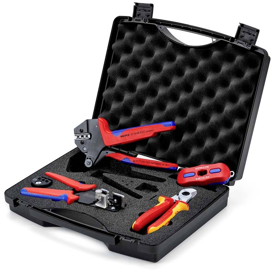 Knipex 97 91 04 V03 Crimpt&aring;ng, Professionell, T&auml;nger Verktygsv&auml;ska med utrustning (B x H x D) 280 x 80 x 280 mm