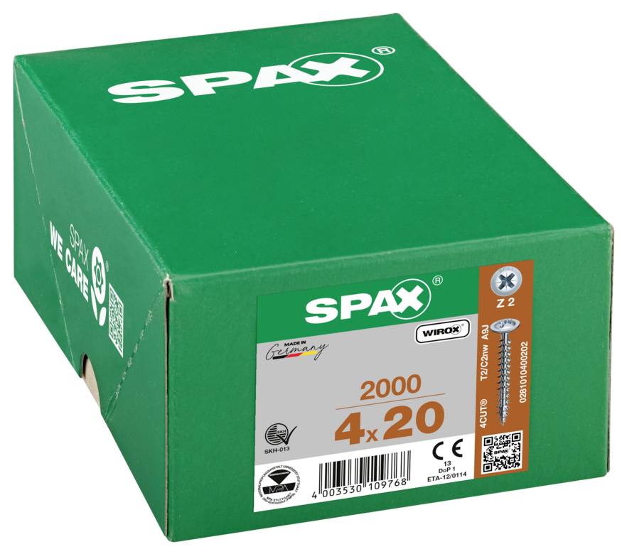 SPAX 0281010400202 vijci za drvenu gradnju 4 mm 20 mm križni pozidriv čelik 2000 St.-5