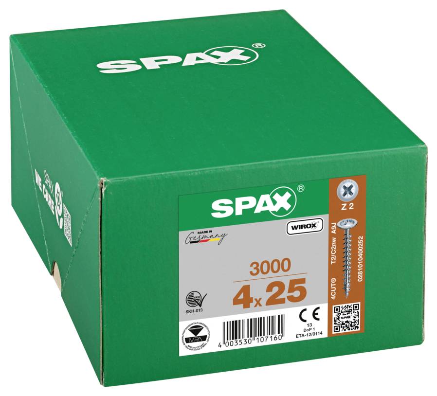 SPAX 0281010400252 vijci za drvenu gradnju 4 mm 25 mm križni pozidriv čelik 3000 St.-5