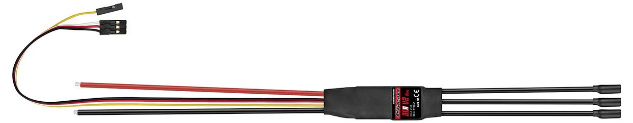 Elektronska žica s crnim konektorskim modulom koji dijeli jedan ulazni kabel na tri izlazna vodiča, prikazana na bijeloj pozadini.