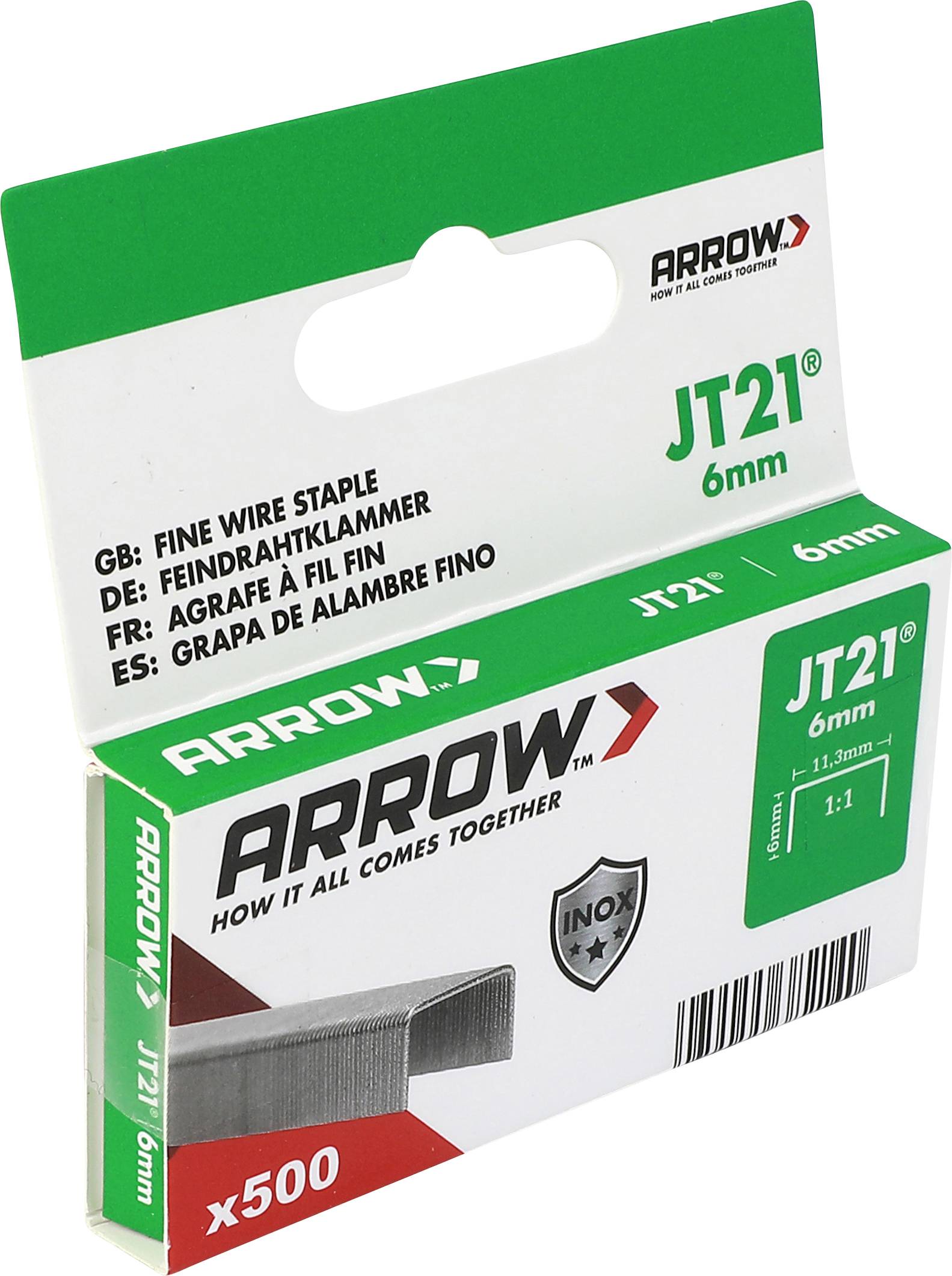 Arrow Tool Group 382140 Nieten met fijn draad 500 stuk(s)