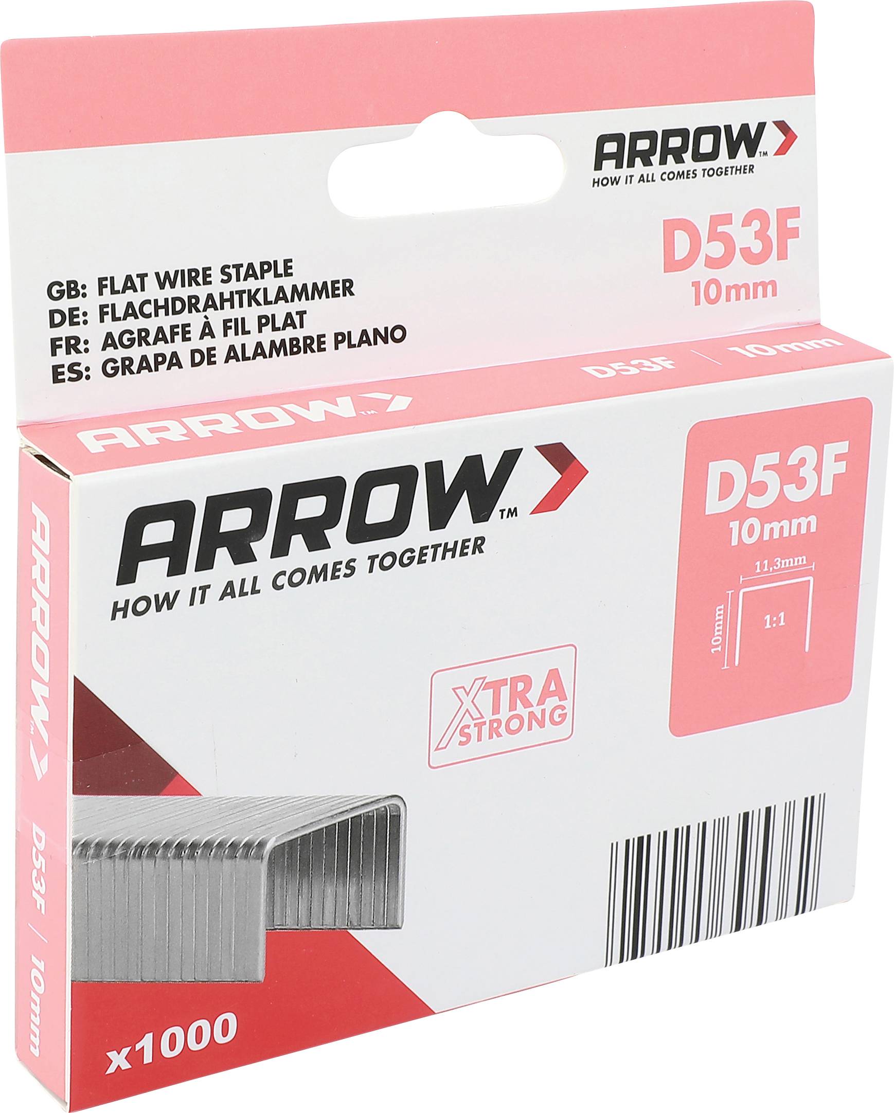 Arrow Tool Group 395362 Nieten met plat draad 1000 stuk(s)