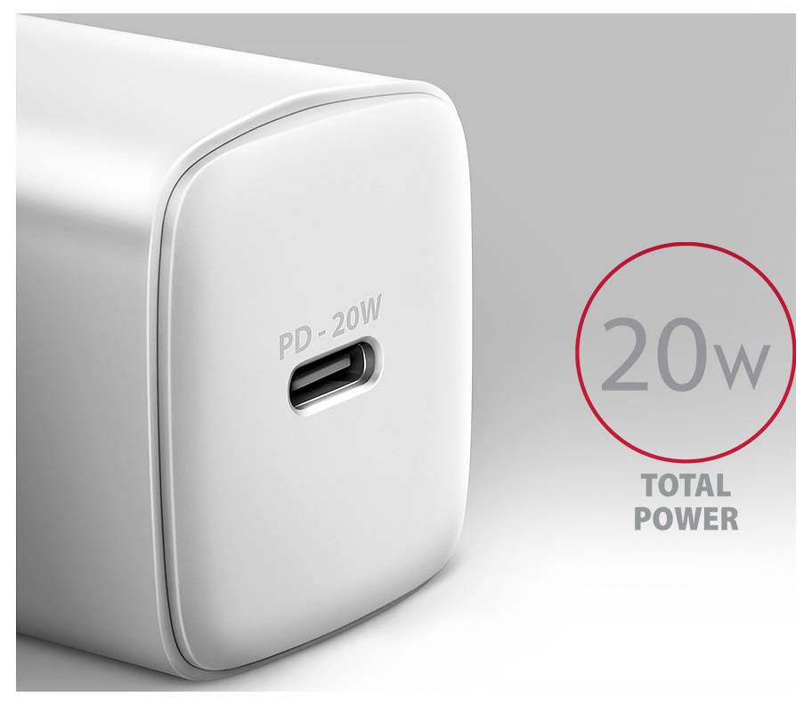 AXAGON USB punjač 20 W USB-C® utičnica (power delivery) QC 3.0, QC 4+, Quick Charge 4.0, Quick Charge 3.0, Smart IC, Ada-1
