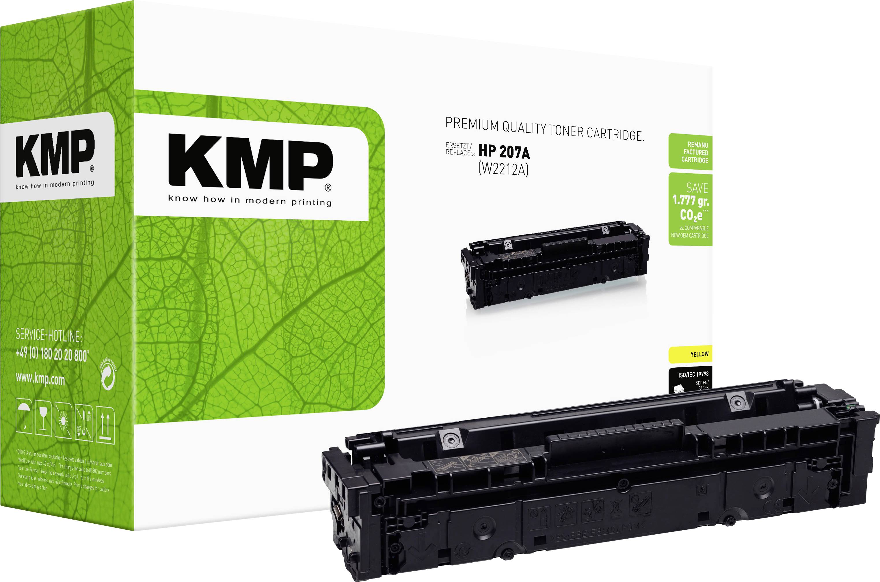KMP Toner vervangt HP 207A (W2212A) Compatibel Geel 1250 bladzijden 2558,0009 2558,0009