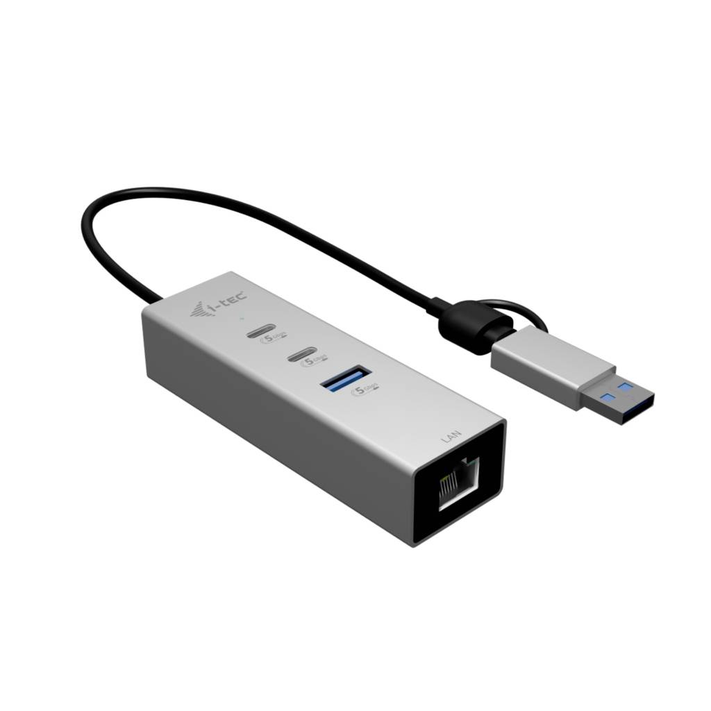 I-tec USB-C/A Metal HUB 3 Port 2,5GLAN USB-hub
