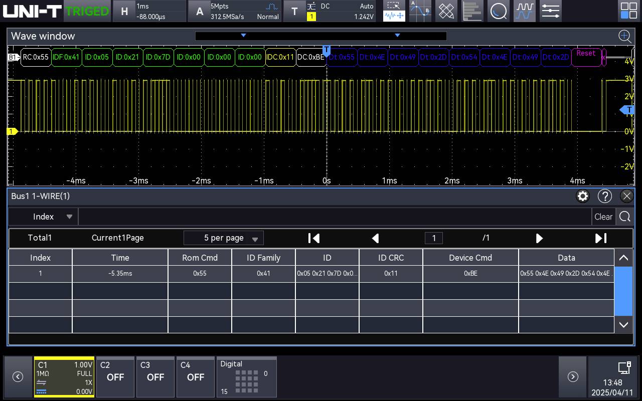 Uni-T MSO5000HD-1WIRE softverska opcija mješoviti signal (mso) 1 St.-0