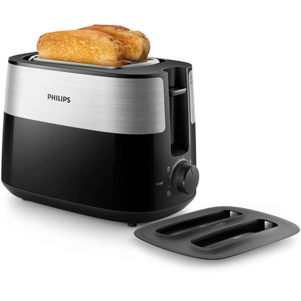 Philips Daily Collection toster  crna, srebrna