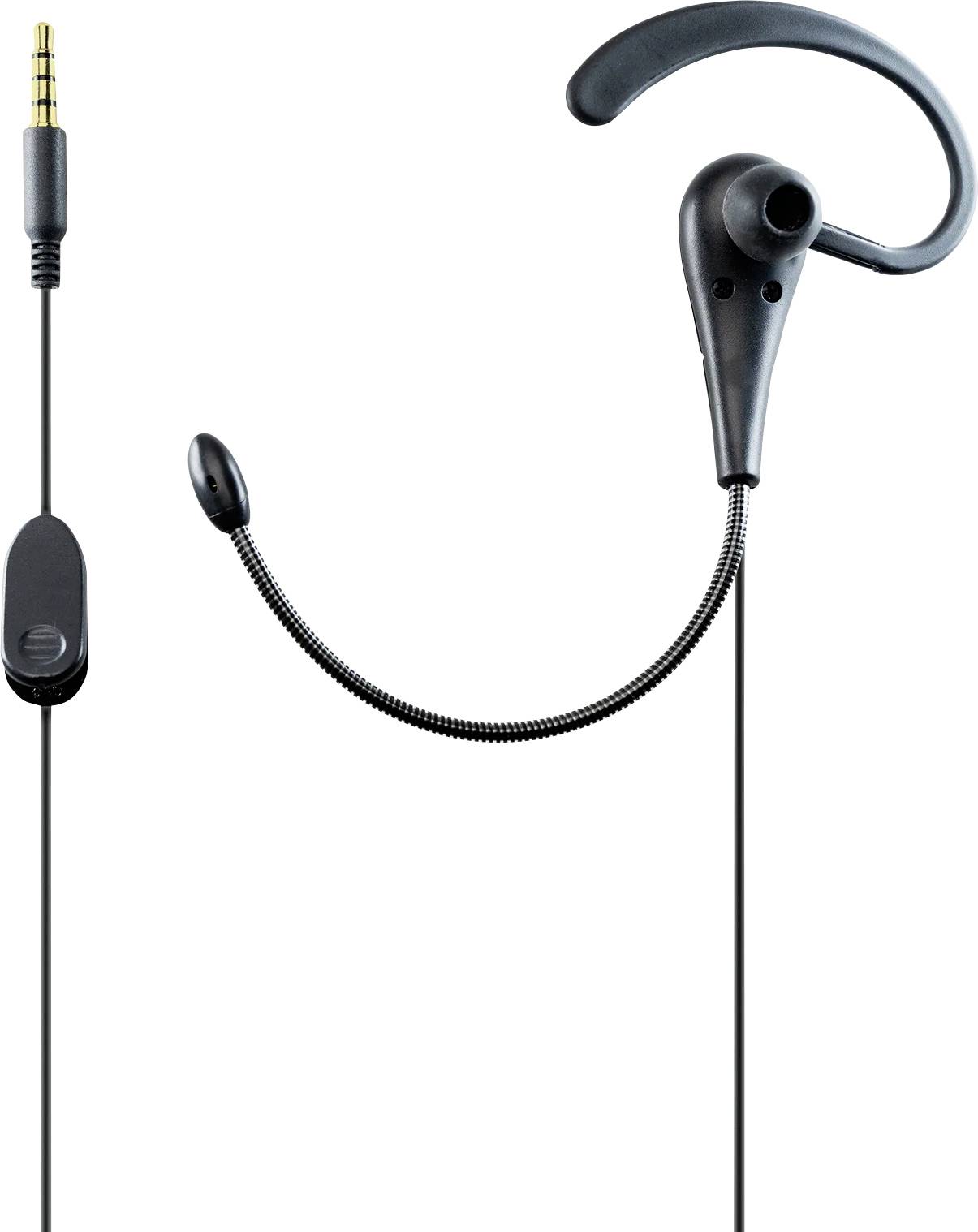 Albrecht Premium Headset Ear Free headset Kabel Zwart Headset