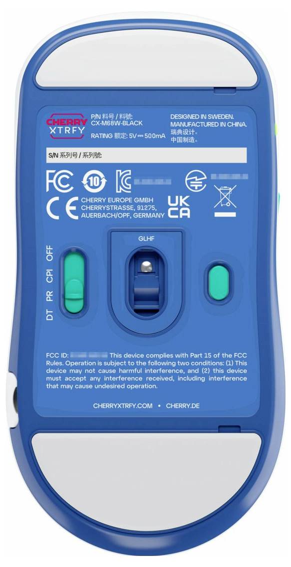 Cherry XTRFY M68 Wireless, White miš bežični 5 Tipke-6