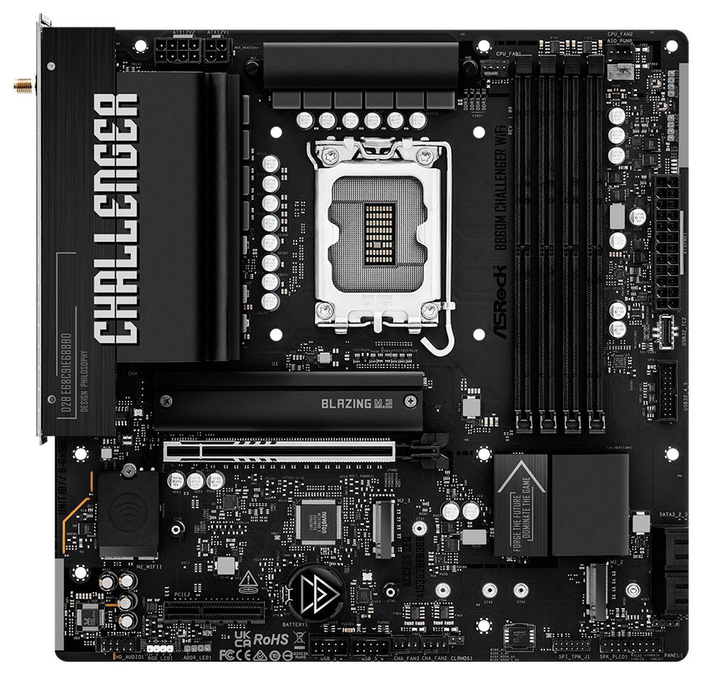 ASRock ASROCK B860M Challenger WiFi (1851) (D) matična ploča Baza #####Intel® 1851 Faktor oblika (detalji) ATX Set čipov-2