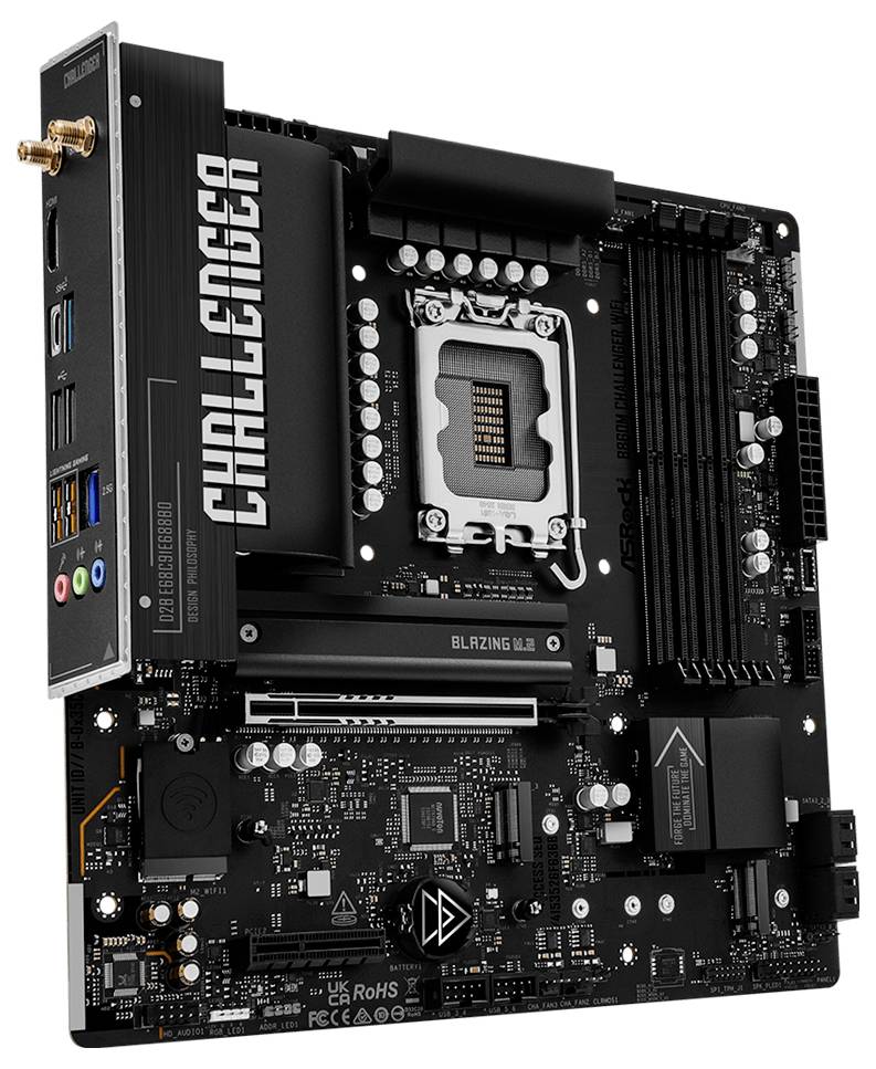 ASRock ASROCK B860M Challenger WiFi (1851) (D) matična ploča Baza #####Intel® 1851 Faktor oblika (detalji) ATX Set čipov-3