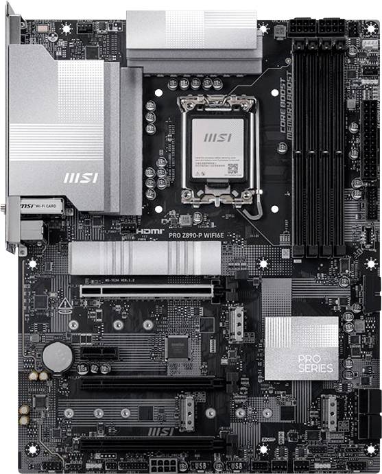 MSI Z890-P Pro Moederbord Socket Intel LGA 1851 Vormfactor ATX Moederbord chipset Intel Z890
