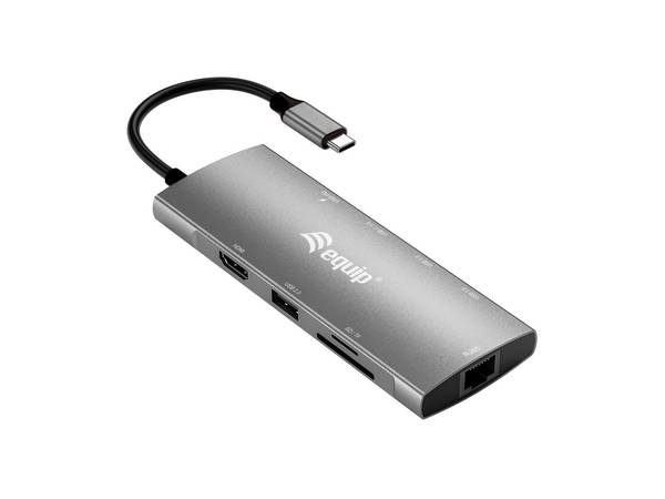Equip USB-C® priključna stanica  USB-C to  9 in 1 Multifunctional Adapte