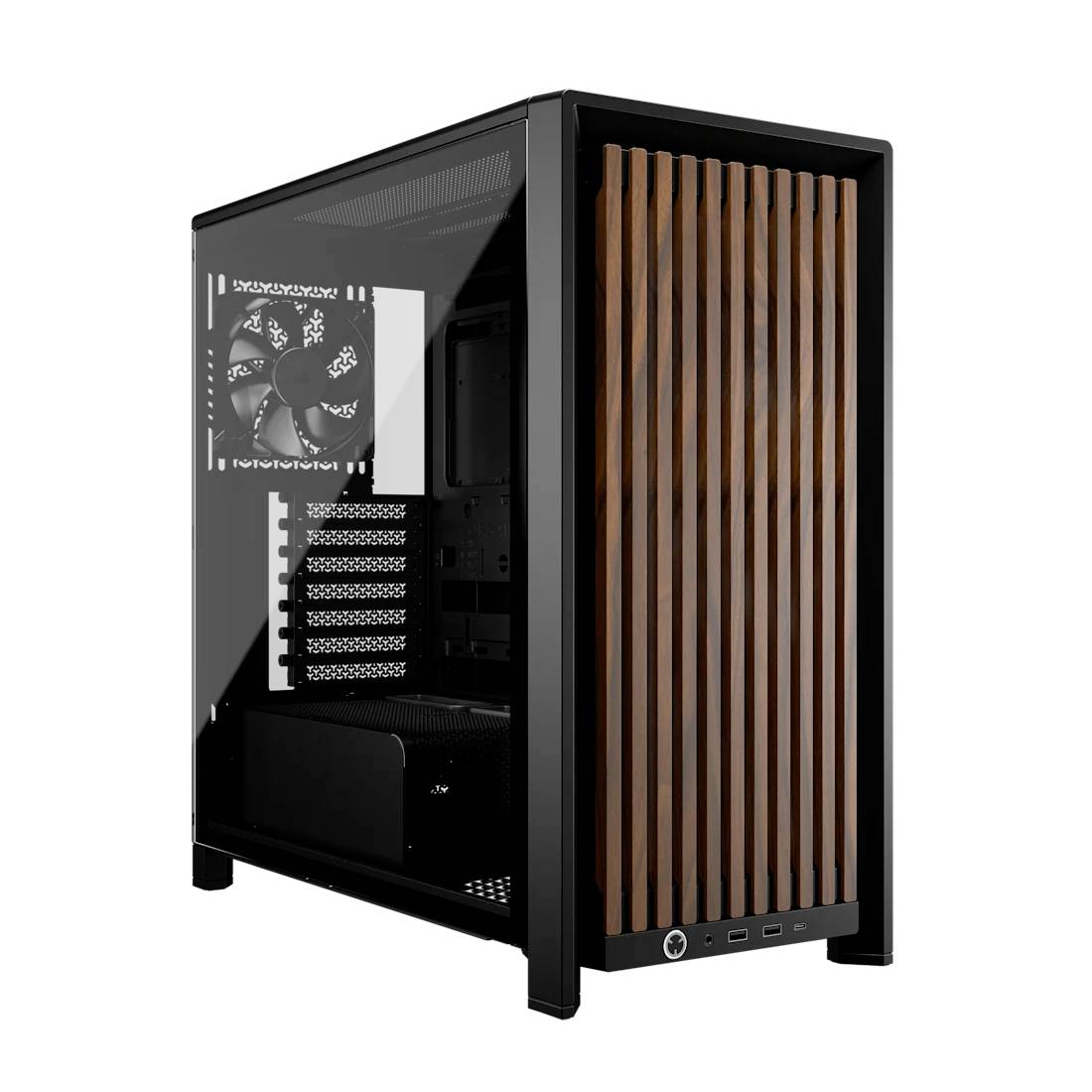Corsair FRAME 4000D RS, Black/Walnut Midi-tower PC-behuizing Zwart, Hout