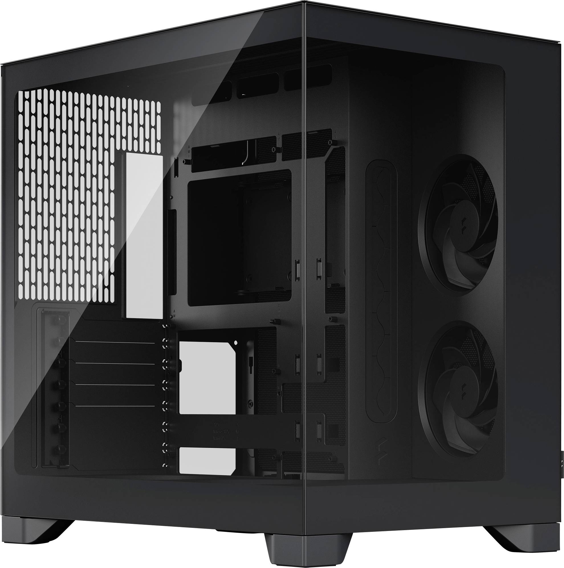 Fractal Design Geh Pop 2 Vision Black Midi-tower PC-behuizing Zwart 4 voorge&iuml;nstalleerde ventilators, Stoffilter, Zijvenster