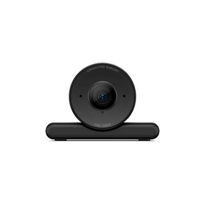 Crna Lenovo FHD web-kamera na horizontalnom stalku, prikazana iz prednjeg prikaza na bijeloj pozadini.