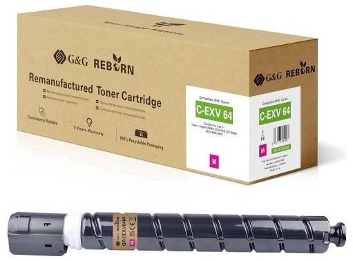 G&G Toner vervangt Canon 5755C002 Compatibel Magenta 25500 bladzijden GR-CEXV64M
