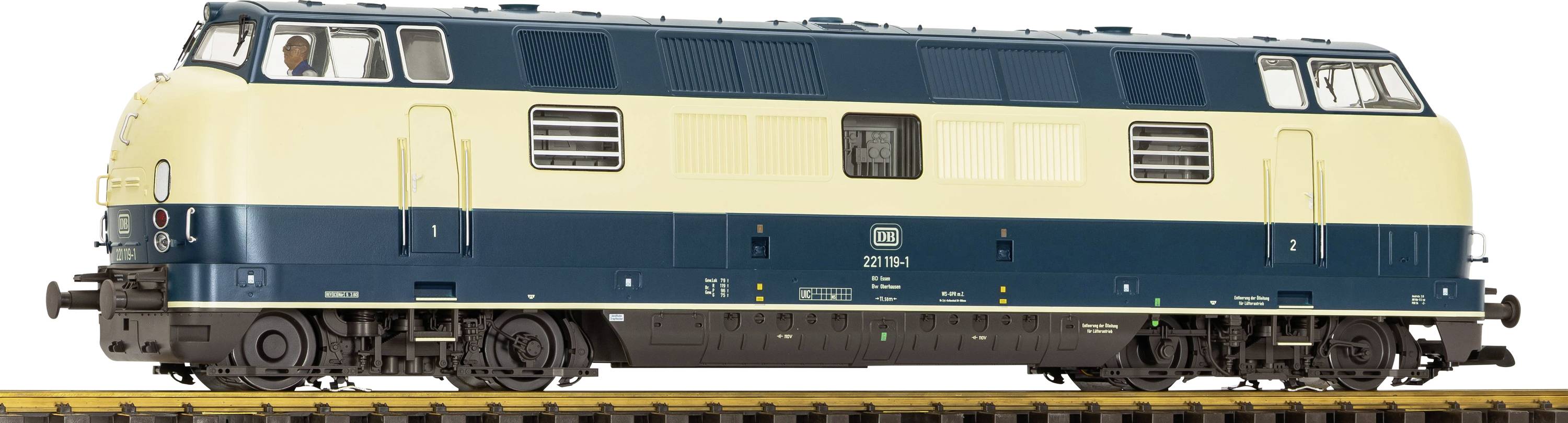 PIKO 37463 G sound-diesellocomotief BR 221 DB IV, incl. -geluidsdecoder