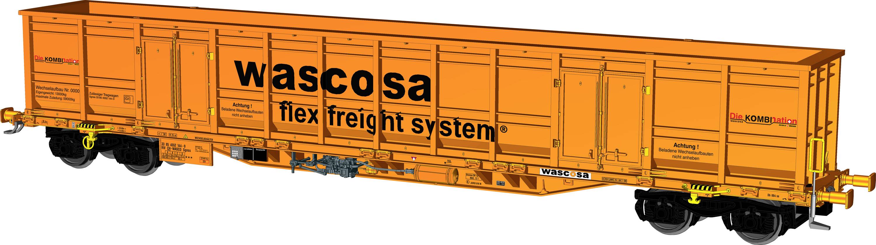 PIKO 24553 Containerwagen DC