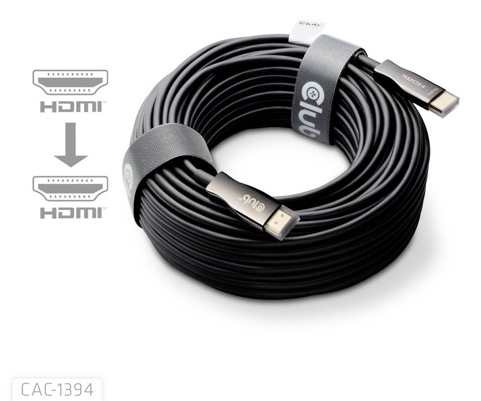 club3D CAC-1394 HDMI-kabel HDMI Aansluitkabel HDMI-A-stekker 100 m Zwart